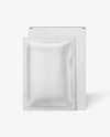 Kraft Paper Box with Kraft Sachet Mockup