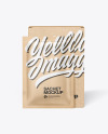 Kraft Paper Box with Kraft Sachet Mockup