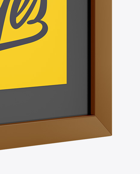 Poster Frame Mockup - Half Side View