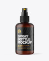 Frosted Amber Spray Bottle Mockup