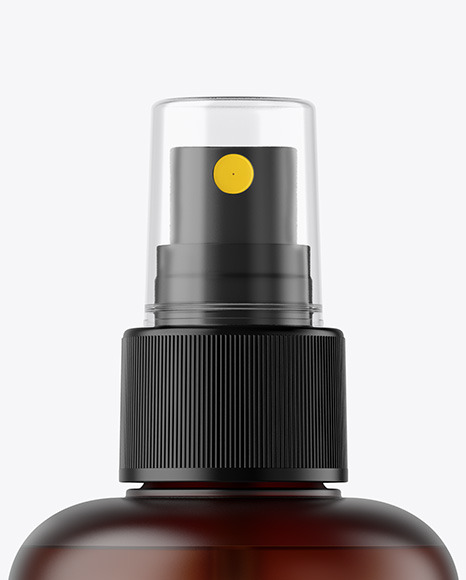 Frosted Amber Spray Bottle Mockup