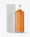 Whiskey Bottle with Box Mockup