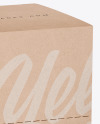 Kraft Box Mockup - Half Side View