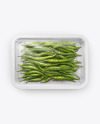 Plastic Tray With Green Chili Peppers Mockup