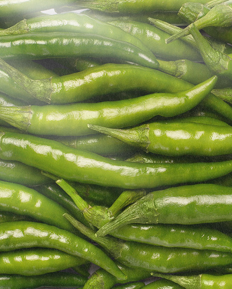 Plastic Tray With Green Chili Peppers Mockup