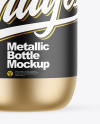 Metallic Bottle with Pump Mockup