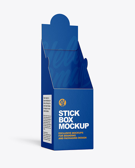 Paper Box with Snack Sticks Mockup