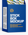 Paper Box with Snack Sticks Mockup