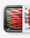 Plastic Tray With Red Chili Peppers Mockup