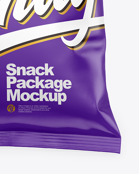 Matte Snack Package Mockup - Half Side View