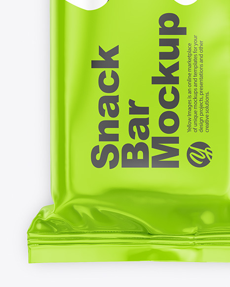 Glossy Snack Bar Mockup