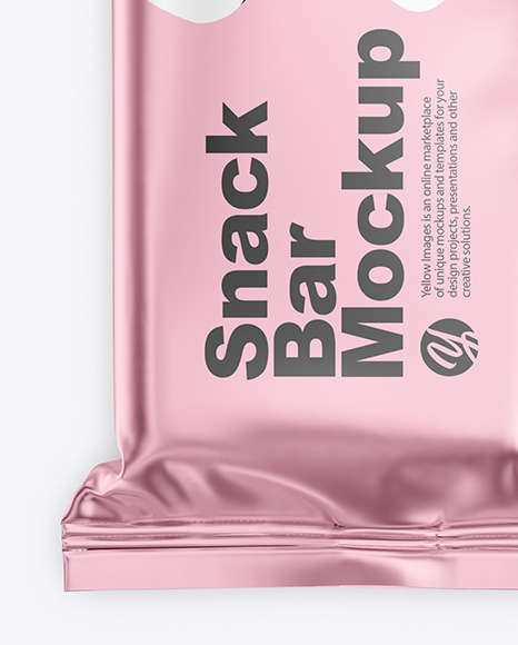 Matte Metallic Snack Bar Mockup