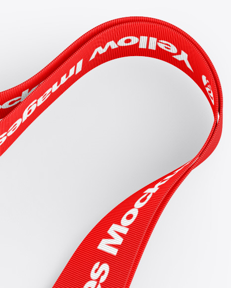 Lanyard Mockup - Half Side View