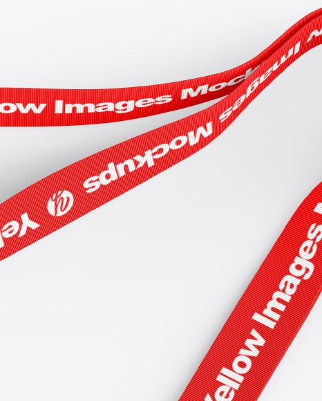 Lanyard Mockup - Half Side View