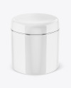 Glossy Plastic Cosmetic Jar Mockup