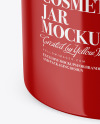 Glossy Plastic Cosmetic Jar Mockup