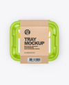 Matte Tray with Paper Label Mockup