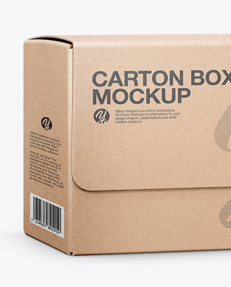 Carton Kraft Box Mockup