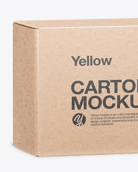 Carton Kraft Box Mockup