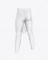 Compression Trousers Mockup – Back Half Side View