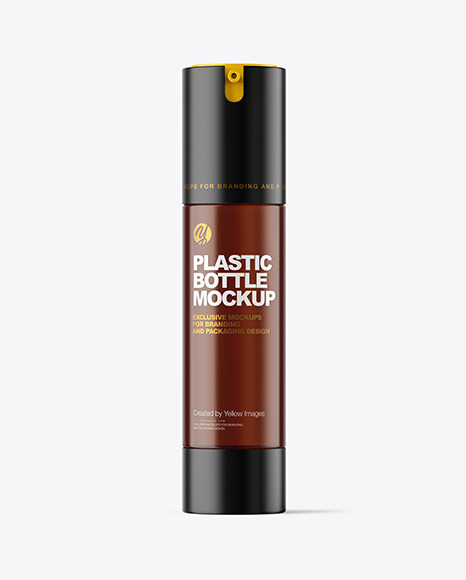 Amber Airless Pump Bottle Mockup Amber Airless Pump Bottle Mockup