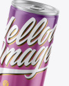 Two Metallic Drink Cans w/ Glossy Finish Mockup