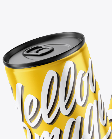 Two Metallic Drink Cans w/ Glossy Finish Mockup