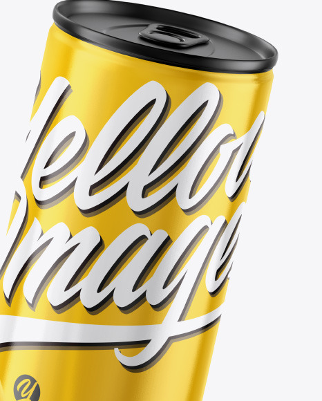 Two Metallic Drink Cans w/ Glossy Finish Mockup