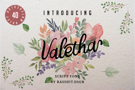Valetha Font - Fonts