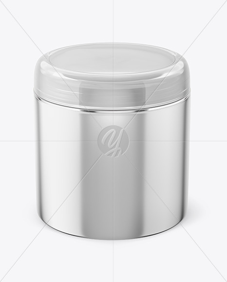 Metallic Cosmetic Jar Mockup Metallic Cosmetic Jar Mockup