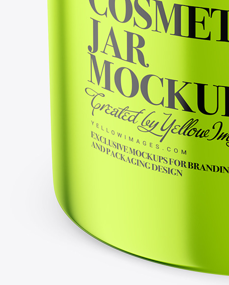 Metallic Cosmetic Jar Mockup Metallic Cosmetic Jar Mockup