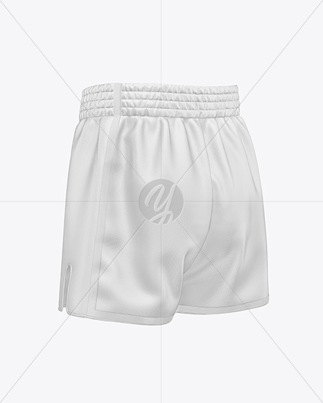 Shorts Mockup - Back Half Side View