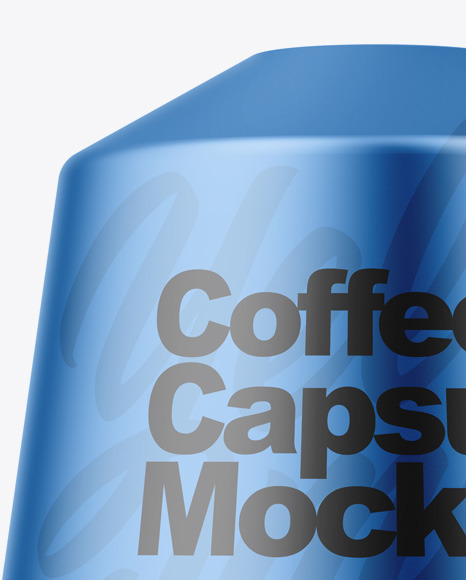 Matte Metallic Coffee Capsule Mockup