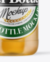 Clear Glass Lager Beer Bottle Mockup