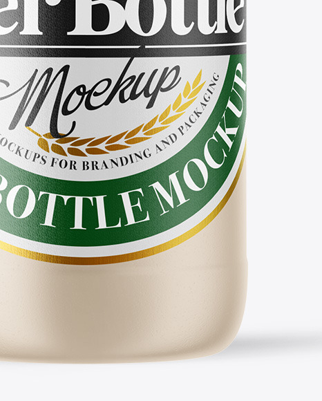 Ceramic Beer Bottle Mockup