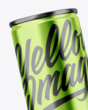 Two Glossy Metallic Cans Mockup