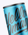 Two Matte Metallic Cans Mockup