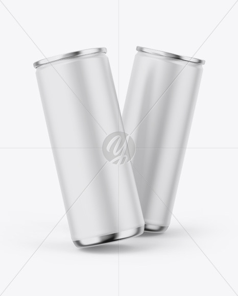 Metallic Cans W/ Matte Finish Mockup