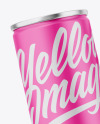 Metallic Cans W/ Matte Finish Mockup