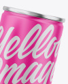 Metallic Cans W/ Matte Finish Mockup