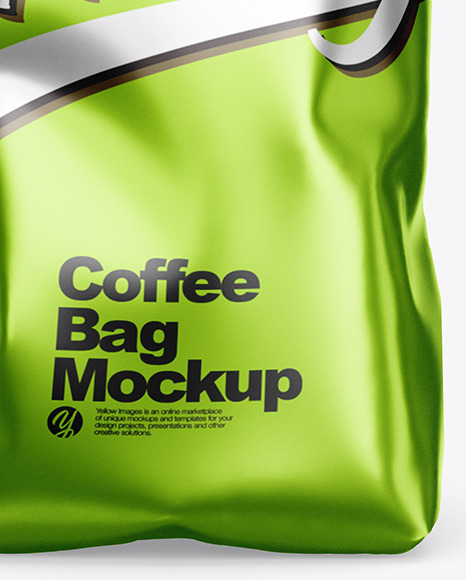 Metallic Coffee Bag Mockup