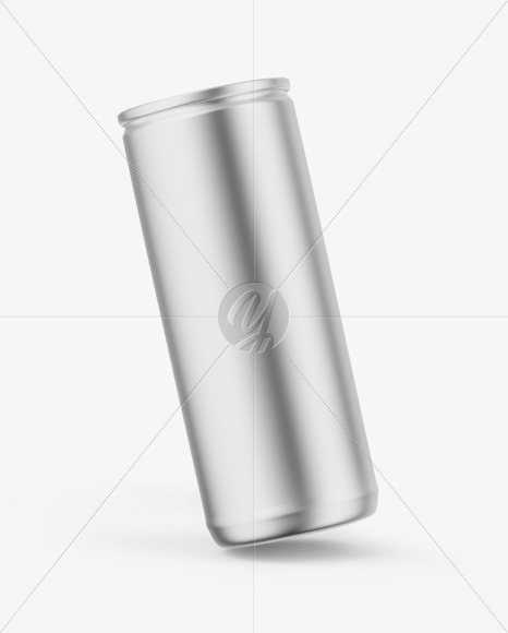 Matte Metallic Can Mockup