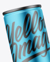 Matte Metallic Can Mockup