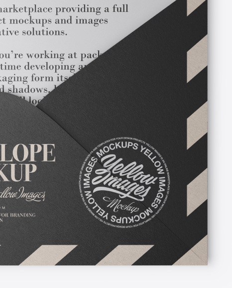 Kraft Envelope w/ Postcard Mockup