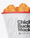 Matte Bucket With Chicken Mockup