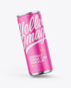 Metallic Can W/ Matte Finish Mockup