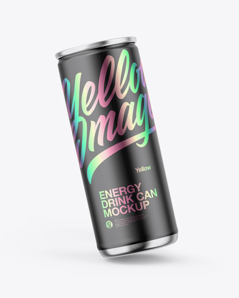 Metallic Can W/ Matte Finish Mockup