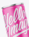 Metallic Can W/ Matte Finish Mockup