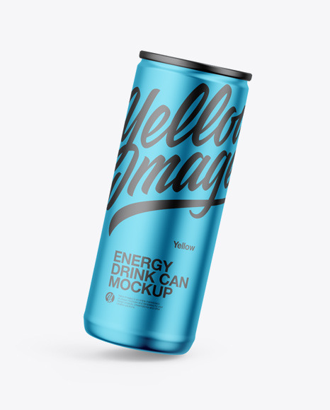 Matte Metallic Can Mockup