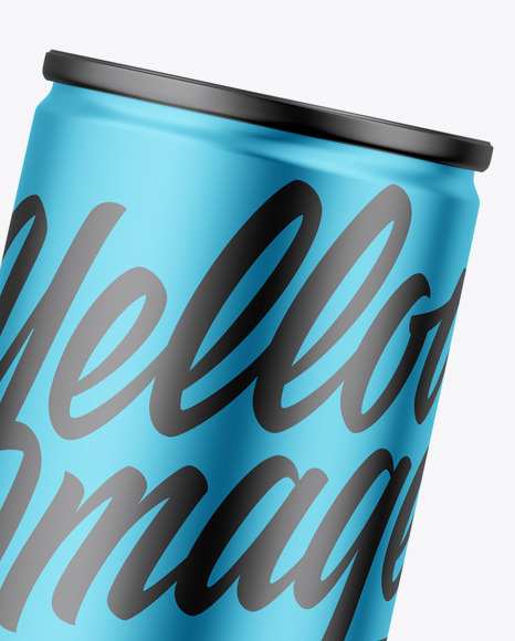 Matte Metallic Can Mockup